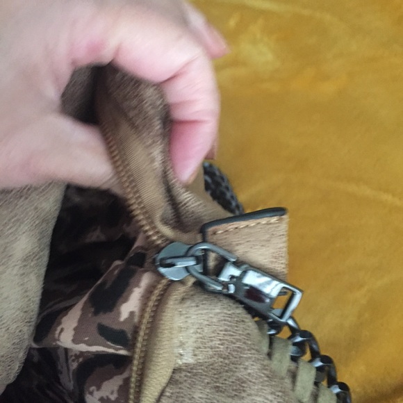 Khaki Fold Over Chain Women Oversized Bag. New - Picture 13 of 16
